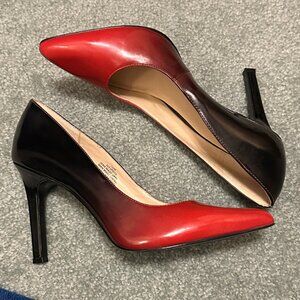 Nine West Black Red Ombre Stiletto Heels, Size 7.5